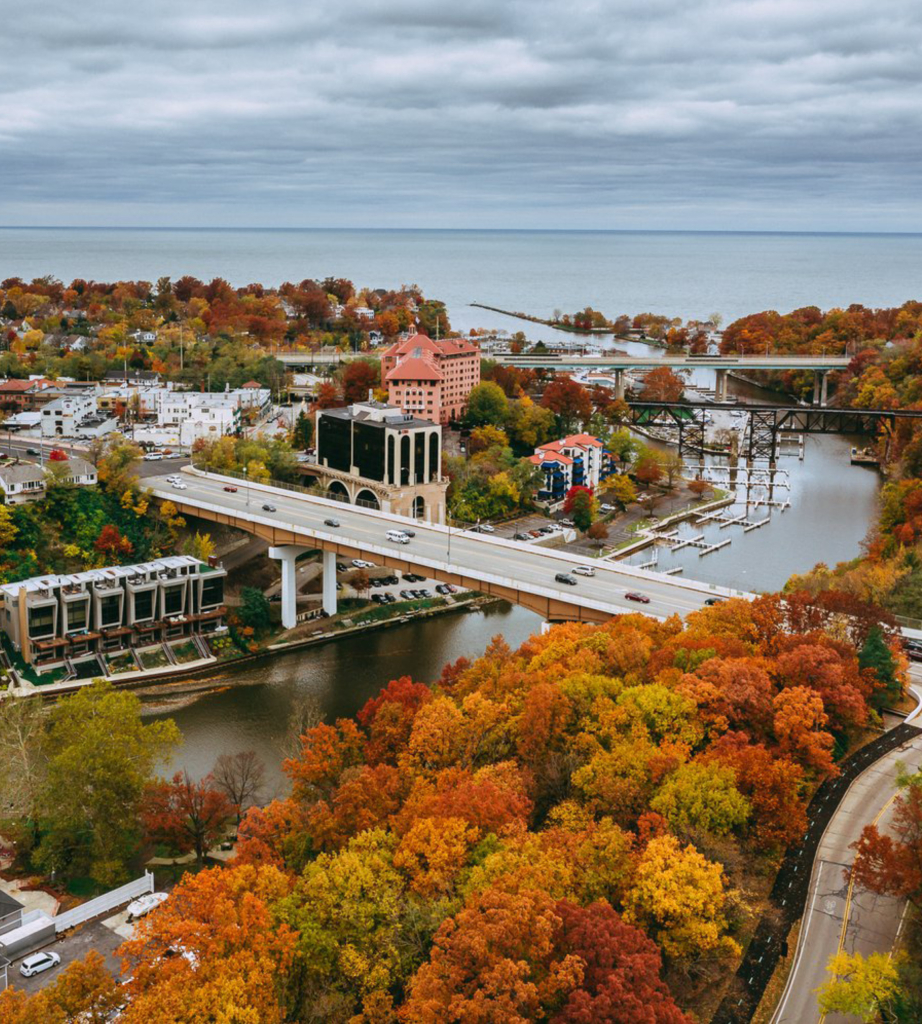 Aerial photo of Rocky River, Ohio