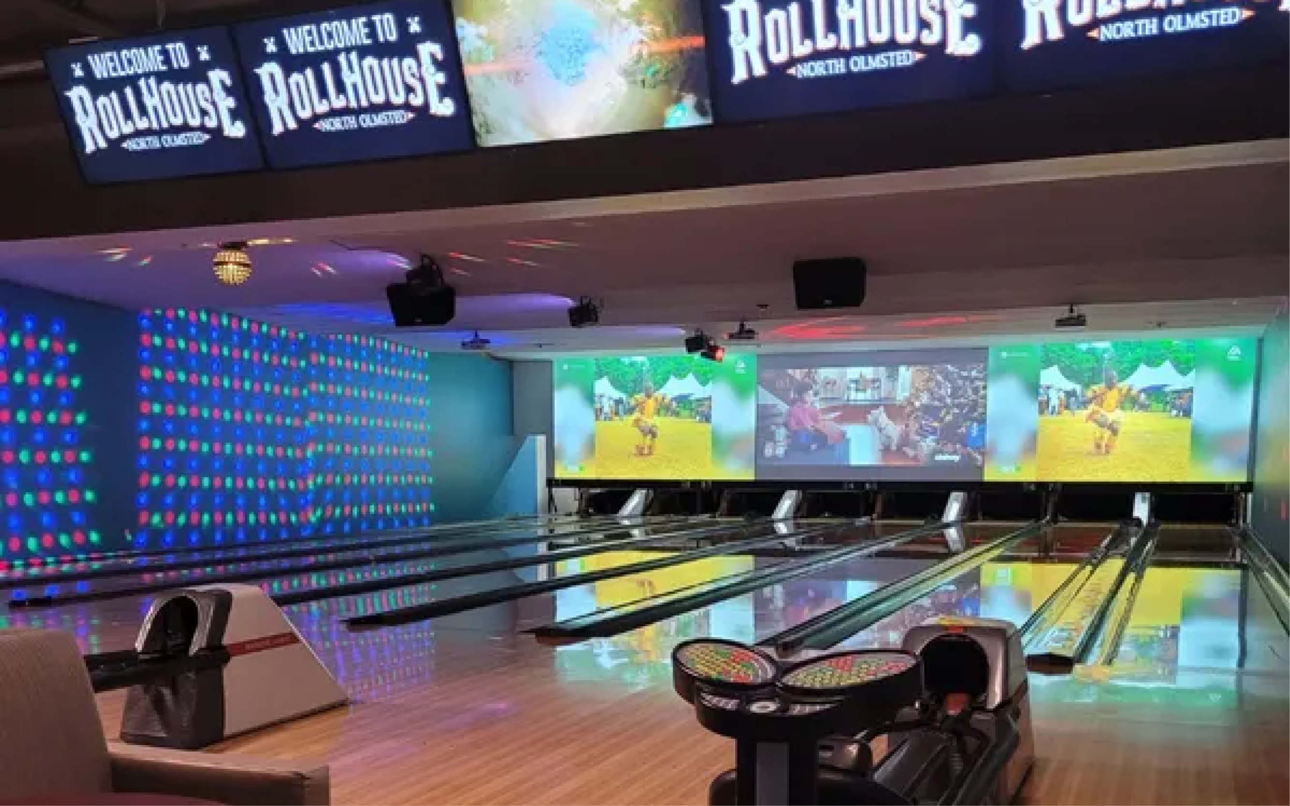 bowling lanes at the RollHouse