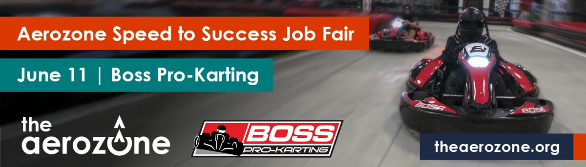 Aerozone Speed to Success Job Fair billboard June 2025