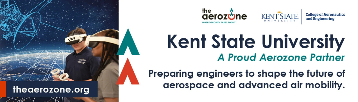 Kent State Aerozone billboard advertisement May 2025