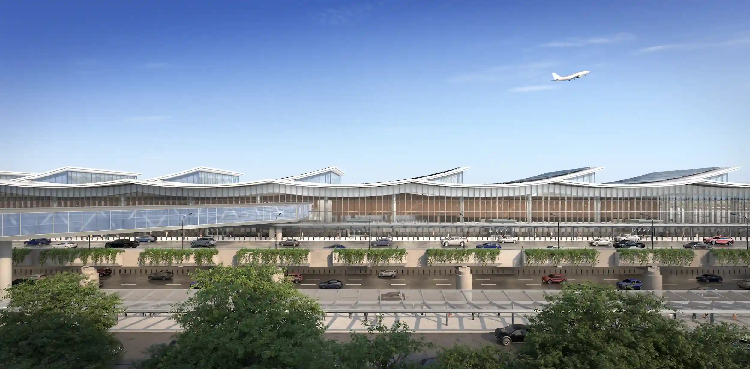 artistic renderings of Cleveland Hopkins International Airport new gateway