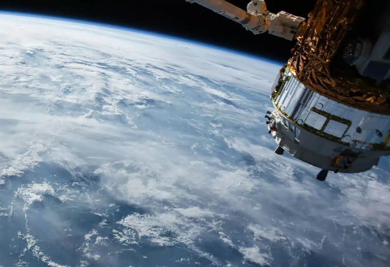 nasa satellite above earth