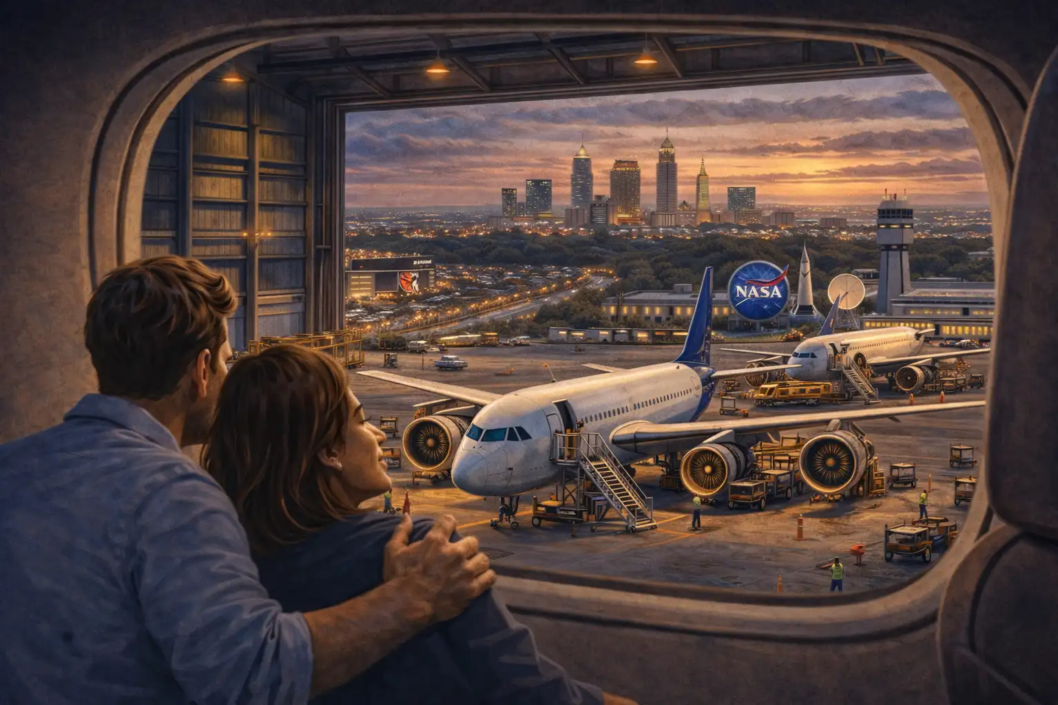 AI generated image of NASA and Cleveland Hopkins